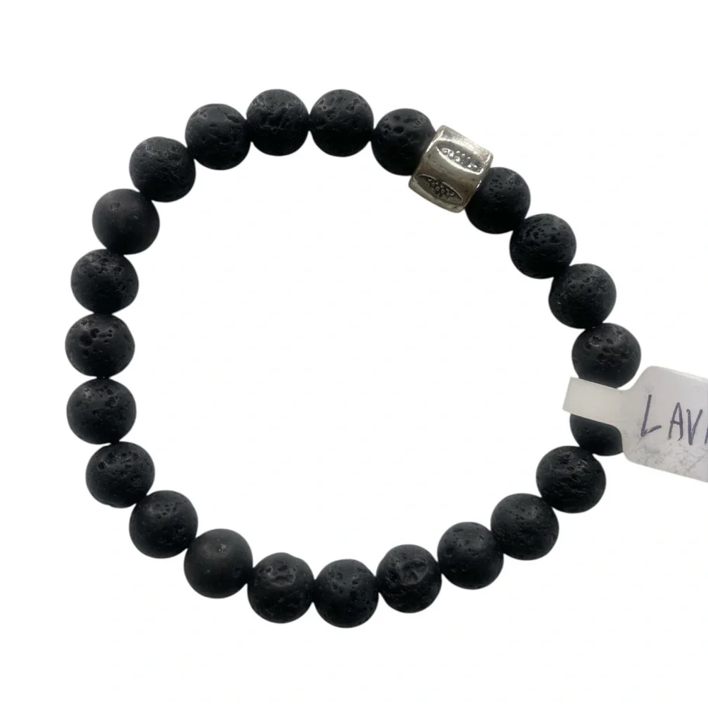 Black Lava Gemstone Bracelet - Picture 2 of 5